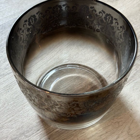 Dorothy Thorpe VINTAGE Silver Ombre Etched Glass Ice Bucket - EUC RARE - Picture 7 of 11